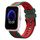 Per cinturino sportivo in silicone bicolore Amazfit Pop Pro da 20 mm (verde + rosso)