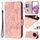 Custodia per telefono antifurto in pelle RFID rosa goffrata per vivo X100 Pro 5G (rosa) Custodia per telefono antifurto in pelle RFID rosa goffrata per vivo X100 Pro 5G (rosa)