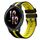 Per Garmin Venu 2 22mm cinturino sportivo in silicone bicolore (nero + giallo) Per Garmin Venu 2 22mm cinturino sportivo in silicone bicolore (nero + giallo)