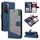 Per OPPO Reno12 Pro 5G Custodia per telefono in pelle con giunture globali a tre colori (blu) Per OPPO Reno12 Pro 5G Custodia per telefono in pelle con giunture globali a tre colori (blu)