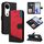 Per vivo V40 5G Custodia per cellulare in pelle con giunture a tre colori (nera) Per vivo V40 5G Custodia per cellulare in pelle con giunture a tre colori (nera)