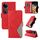 Custodia per telefono in pelle con reticolo rombico bicolore per vivo V40 5G (rossa) Custodia per telefono in pelle con reticolo rombico bicolore per vivo V40 5G (rossa)