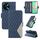 Custodia per telefono in pelle con reticolo rombico bicolore per vivo Y28 4G (blu)