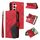 Per Samsung Galaxy S24 FE 5G Custodia per telefono in pelle a portafoglio con cerniera bicolore con 9 slot per schede (rosso) Per Samsung Galaxy S24 FE 5G Custodia per telefono in pelle a portafoglio con cerniera bicolore con 9 slot per schede (rosso)