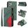 Per Samsung Galaxy S24 FE 5G Custodia per telefono in pelle con portafoglio e cerniera bicolore con 9 slot per schede (verde) Per Samsung Galaxy S24 FE 5G Custodia per telefono in pelle con portafoglio e cerniera bicolore con 9 slot per schede (verde)