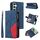 Per Samsung Galaxy S24 FE 5G Custodia per telefono in pelle con cerniera e 9 scomparti per carte bicolore (blu) Per Samsung Galaxy S24 FE 5G Custodia per telefono in pelle con cerniera e 9 scomparti per carte bicolore (blu)