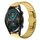 Per Huawei Watch GT2 46mm 22mm Cinturino in lega con fibbia a farfalla con vernice a perline (oro) Per Huawei Watch GT2 46mm 22mm Cinturino in lega con fibbia a farfalla con vernice a perline (oro)