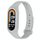 Per Xiaomi Smart Band 9/9 NFC cinturino in silicone integrato in tinta unita (grigio) Per Xiaomi Smart Band 9/9 NFC cinturino in silicone integrato in tinta unita (grigio)