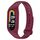 Per Xiaomi Smart Band 9/9 NFC cinturino in silicone integrato in tinta unita (vino rosso)