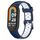 Per Xiaomi Smart Band 9/9 NFC Fori Stile Connettore in metallo Cinturino in silicone bicolore (blu bianco) Per Xiaomi Smart Band 9/9 NFC Fori Stile Connettore in metallo Cinturino in silicone bicolore (blu bianco)
