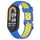 Per Xiaomi Smart Band 9/9 NFC Fori Stile Connettore in metallo Cinturino in silicone bicolore (blu giallo) Per Xiaomi Smart Band 9/9 NFC Fori Stile Connettore in metallo Cinturino in silicone bicolore (blu giallo)