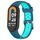 Per Xiaomi Smart Band 9/9 NFC Fori Stile Connettore in metallo Cinturino in silicone bicolore (blu verde acqua) Per Xiaomi Smart Band 9/9 NFC Fori Stile Connettore in metallo Cinturino in silicone bicolore (blu verde acqua)