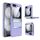 Per Samsung Galaxy Z Flip6 5G Custodia per telefono pieghevole in pelle antiurto (viola argento) Per Samsung Galaxy Z Flip6 5G Custodia per telefono pieghevole in pelle antiurto (viola argento)