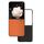 Custodia per telefono a copertura totale in pelle PU con cornice nera per Honor Magic V Flip (arancione) Custodia per telefono a copertura totale in pelle PU con cornice nera per Honor Magic V Flip (arancione)