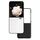Custodia per telefono a copertura totale con telaio nero in pelle PU Flip per Honor Magic V (bianca) Custodia per telefono a copertura totale con telaio nero in pelle PU Flip per Honor Magic V (bianca)