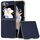 Per Samsung Galaxy Z Flip6 Custodia per telefono con copertura completa in pelle PU e cornice nera (blu scuro) Per Samsung Galaxy Z Flip6 Custodia per telefono con copertura completa in pelle PU e cornice nera (blu scuro)