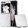 Per Samsung Galaxy Z Flip6 Custodia per telefono con copertura completa in pelle PU e cornice nera (argento) Per Samsung Galaxy Z Flip6 Custodia per telefono con copertura completa in pelle PU e cornice nera (argento)
