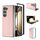 Per Samsung Galaxy Z Fold6 Custodia per telefono con copertura completa in pelle PU e cornice nera (rosa chiaro) Per Samsung Galaxy Z Fold6 Custodia per telefono con copertura completa in pelle PU e cornice nera (rosa chiaro)