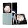 Per Honor Magic V Flip ABEEL Custodia per telefono con copertura totale in pelle PU con cornice traslucida satinata (Azzurro) Per Honor Magic V Flip ABEEL Custodia per telefono con copertura totale in pelle PU con cornice traslucida satinata (Azzurro)