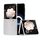 Custodia per telefono in pelle PU con cornice traslucida smerigliata For Honor Magic V Flip ABEEL (argento) Custodia per telefono in pelle PU con cornice traslucida smerigliata For Honor Magic V Flip ABEEL (argento)