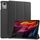 Per Lenovo Tab K11 Plus Custer Texture 3-Fold Holder Custodia in pelle per tablet intelligente (nero) Per Lenovo Tab K11 Plus Custer Texture 3-Fold Holder Custodia in pelle per tablet intelligente (nero)