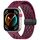 Per Huawei Watch Fit3 Holes Style Folding Magnetic Buckle Silicone Watch Band (Rosso Vino)