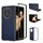 Custodia per telefono a copertura totale con telaio nero in pelle PU per Honor Magic V3 (blu scuro) Custodia per telefono a copertura totale con telaio nero in pelle PU per Honor Magic V3 (blu scuro)