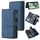 Per Samsung Galaxy S24 FE 5G Custodia in pelle con cerniera e slot per schede multiple, effetto pelle (blu) Per Samsung Galaxy S24 FE 5G Custodia in pelle con cerniera e slot per schede multiple, effetto pelle (blu)