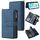 Custodia per telefono in pelle con cerniera e multi-slot per carte di credito per Honor 200 Lite Global Skin Feel (blu) Custodia per telefono in pelle con cerniera e multi-slot per carte di credito per Honor 200 Lite Global Skin Feel (blu)
