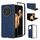 Custodia per telefono in PU con trama in fibra di carbonio e cornice nera per Honor Magic V3 (blu) Custodia per telefono in PU con trama in fibra di carbonio e cornice nera per Honor Magic V3 (blu)