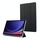 Per Samsung Galaxy Tab S9 / S9 FE Custodia per tablet in pelle a 3 pieghe in acrilico trasparente in fibra di carbonio (blu scuro) Per Samsung Galaxy Tab S9 / S9 FE Custodia per tablet in pelle a 3 pieghe in acrilico trasparente in fibra di carbonio (blu scuro)