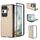 Custodia per telefono in PU con trama intrecciata con cornice nera per Honor Magic Vs3 (beige) Custodia per telefono in PU con trama intrecciata con cornice nera per Honor Magic Vs3 (beige)