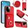 Per vivo Y200 Organ Card Bag Ring Holder Custodia per telefono con cordino lungo (rosso) Per vivo Y200 Organ Card Bag Ring Holder Custodia per telefono con cordino lungo (rosso)