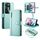 Per OPPO Reno11 F Custodia in pelle con cerniera e nove slot per schede (verde menta) Per OPPO Reno11 F Custodia in pelle con cerniera e nove slot per schede (verde menta)