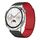 For Huawei Watch GT4 46mm 22mm I-shaped Magnetic Silicone Watch Band(Black+Red)