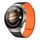 For Huawei Watch 4 Pro 22mm I-shaped Magnetic Silicone Watch Band(Black+Orange) For Huawei Watch 4 Pro 22mm I-shaped Magnetic Silicone Watch Band(Black+Orange)