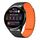 For Huawei Watch 3 22mm I-shaped Magnetic Silicone Watch Band(Black+Orange) For Huawei Watch 3 22mm I-shaped Magnetic Silicone Watch Band(Black+Orange)