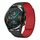 For Huawei Watch GT2 46mm 22mm I-shaped Magnetic Silicone Watch Band(Black+Red)
