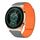For Honor Watch GS 4 22mm I-shaped Magnetic Silicone Watch Band(Gray+Orange)