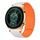 For Honor Watch GS 4 22mm I-shaped Magnetic Silicone Watch Band(Starlight+Orange)