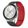 For Honor Watch GS 3i 22mm I-shaped Magnetic Silicone Watch Band(Black+Red)
