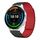 For Garmin Venu 3 22mm I-shaped Magnetic Silicone Watch Band(Black+Red)