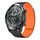 For Ticwatch Pro 3 22mm I-shaped Magnetic Silicone Watch Band(Black+Orange) For Ticwatch Pro 3 22mm I-shaped Magnetic Silicone Watch Band(Black+Orange)