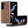 Per Samsung Galaxy Z Fold6 Custodia per telefono con cover posteriore in pelle geometrica (marrone)