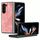 Per Samsung Galaxy Z Fold6 Custodia per telefono con cover posteriore in pelle geometrica (rosa) Per Samsung Galaxy Z Fold6 Custodia per telefono con cover posteriore in pelle geometrica (rosa)