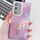 Per Samsung Galaxy S24 5G placcatura glitter texture anello supporto custodia per telefono in TPU con pellicola per lenti (texture in stagnola viola) Per Samsung Galaxy S24 5G placcatura glitter texture anello supporto custodia per telefono in TPU con pellicola per lenti (texture in stagnola viola)