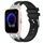 Per Amazfit Pop Pro Quick Release Silver Buckle 20mm Royal Silicone Watch Band (Nero) Per Amazfit Pop Pro Quick Release Silver Buckle 20mm Royal Silicone Watch Band (Nero)