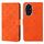 Custodia per telefono in pelle con motivo in rilievo in stile etnico per Honor 200 Pro (arancione) Custodia per telefono in pelle con motivo in rilievo in stile etnico per Honor 200 Pro (arancione)