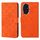 Custodia per telefono in pelle con motivo in rilievo in stile etnico per Honor 200 (arancione) Custodia per telefono in pelle con motivo in rilievo in stile etnico per Honor 200 (arancione)