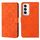 Per OPPO Reno12 5G Custodia per telefono in pelle con motivo in rilievo in stile etnico globale (arancione) Per OPPO Reno12 5G Custodia per telefono in pelle con motivo in rilievo in stile etnico globale (arancione)